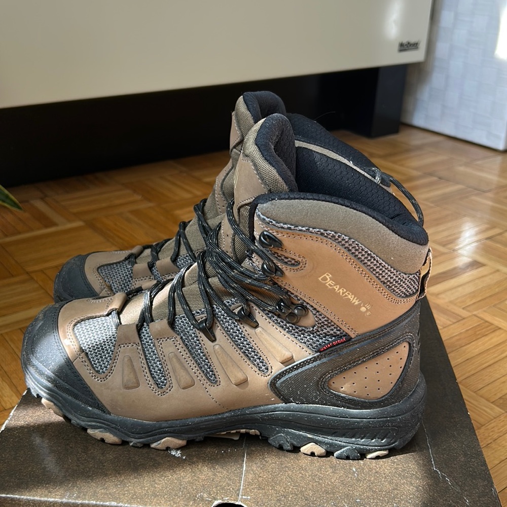 Bearpaw Men's size 9 Caesar Snow Boots Khaki Leather
